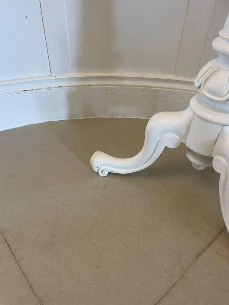 Antique Victorian Painted Adjustable Shaving Stand Vanity Mirror - Image 8